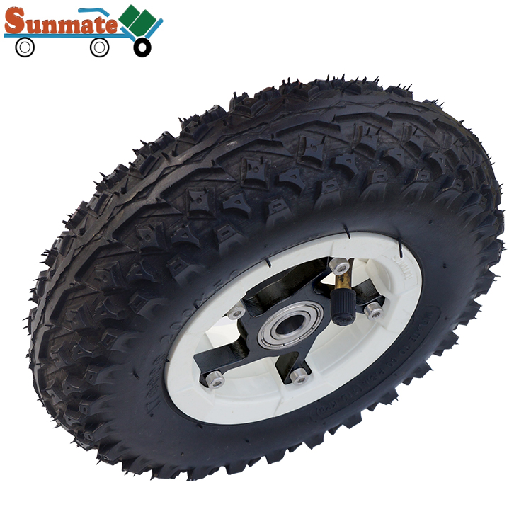 China High Quality 5 6 7 8 9 10 inch natural rubber tire hand trolley pneumatic wheel