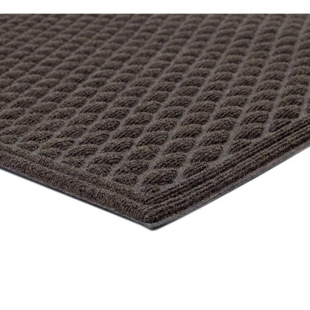 Diamond Tufted Door Mat Dark Brown Apache Mills