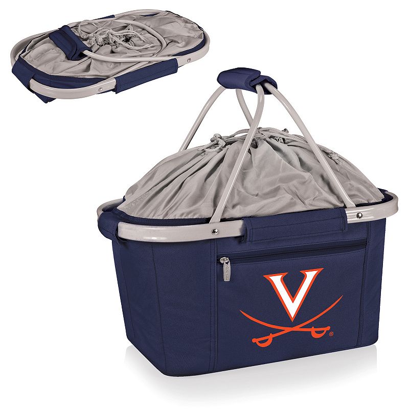 Picnic Time Virginia Cavaliers Metro Basket Collapsible Cooler Tote