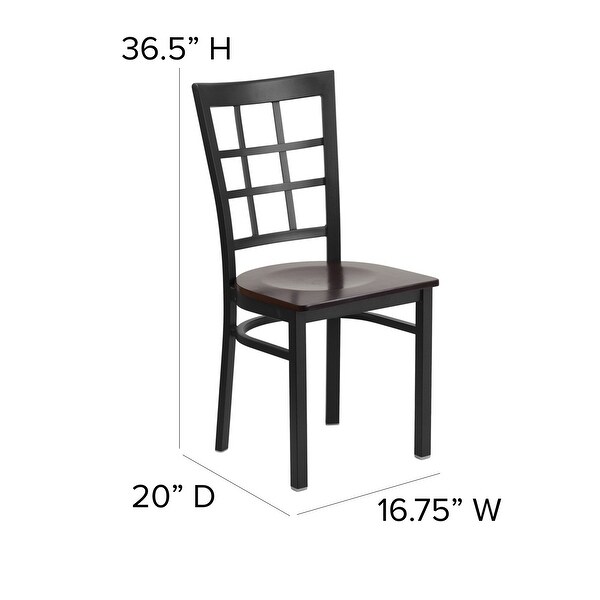 Steel Window Back Restaurant Chair - 16.5