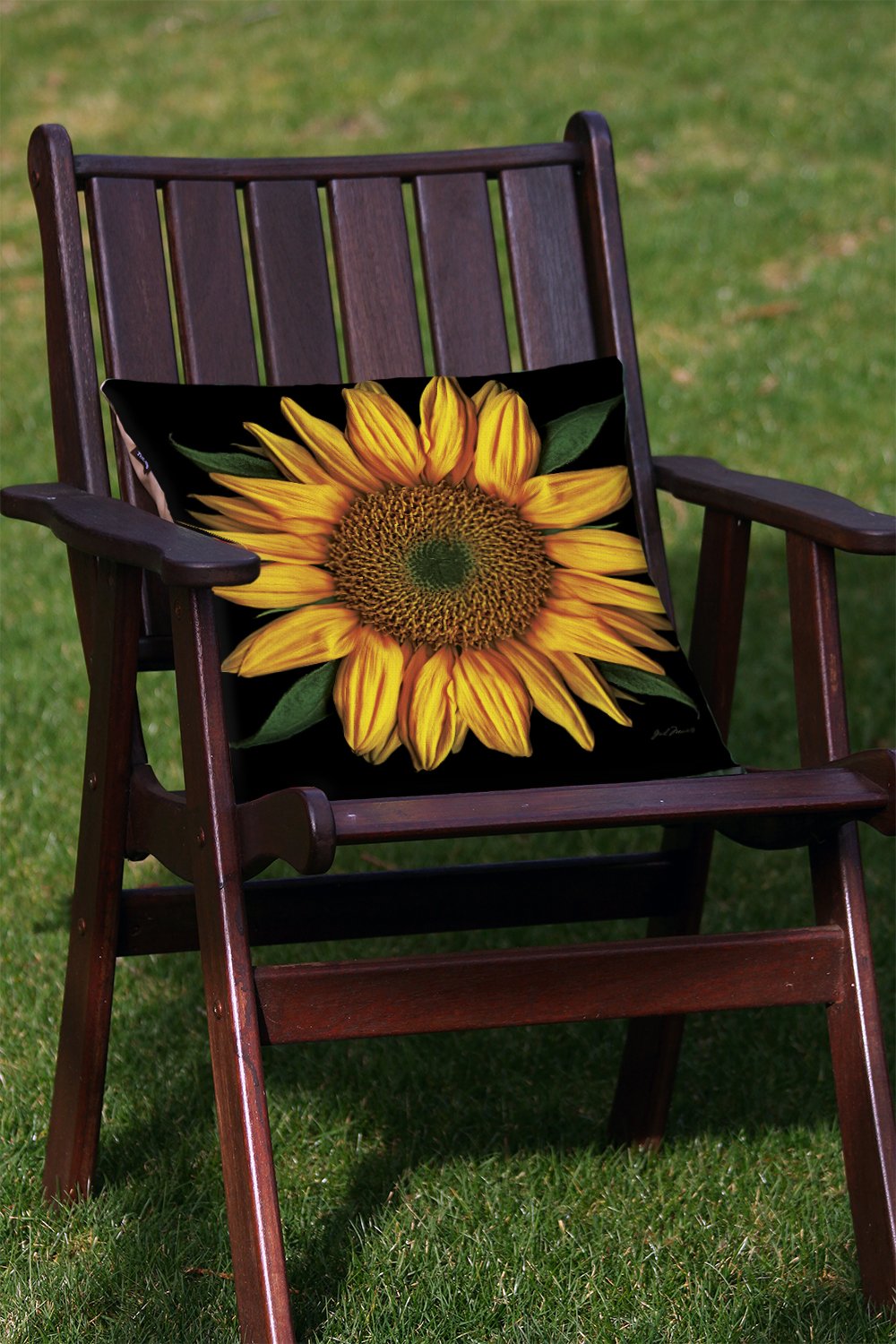 Toland Home Garden Set of 2 Sunflowers On Black Spring Pillow Covers 18x18 Inch Flower Throw Pillows