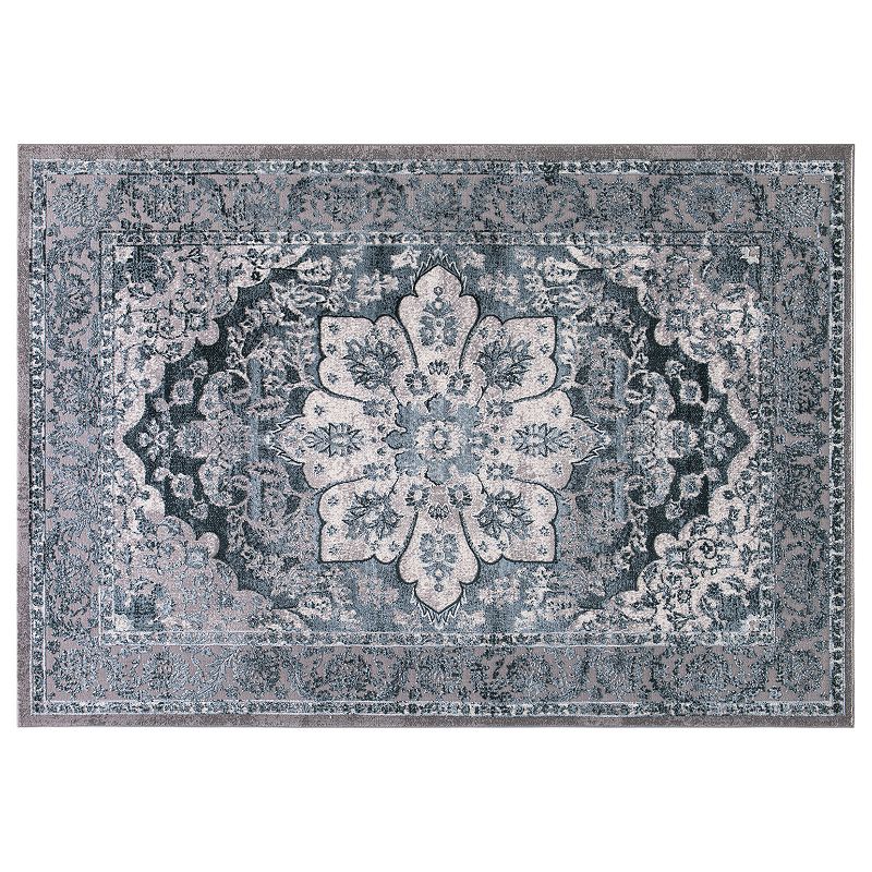 Concord Global Thema Serapi Framed Floral Rug