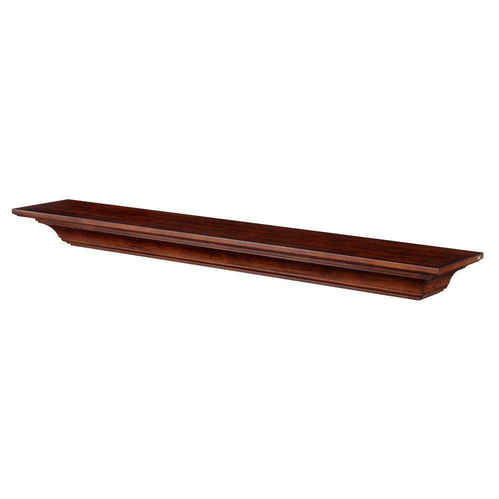 Pearl Mantels 4 ft. Antique Finish Cap-Shelf Mantel RPS4841890D