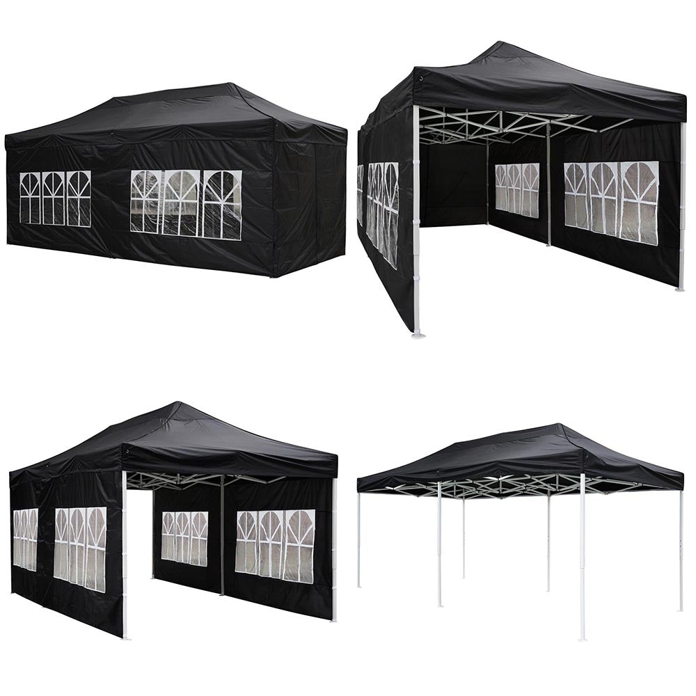 Yescom 10x20' EZ Pop Up Canopy Folding Wedding Party Tent Outdoor Black