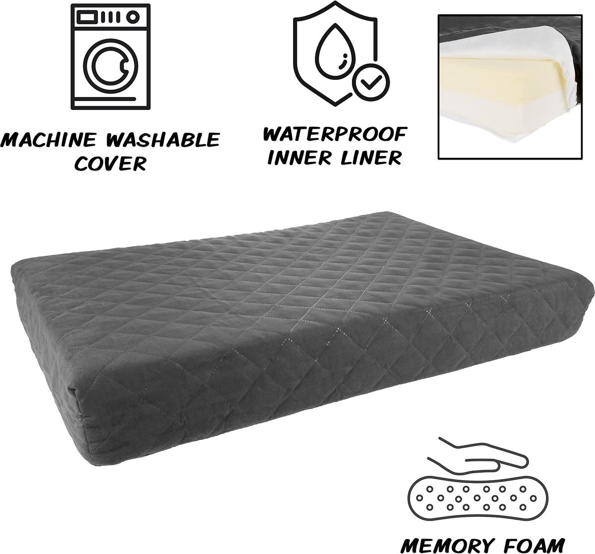 Pet Adobe Waterproof Indoor/Outdoor Memory Foam Dog Bed