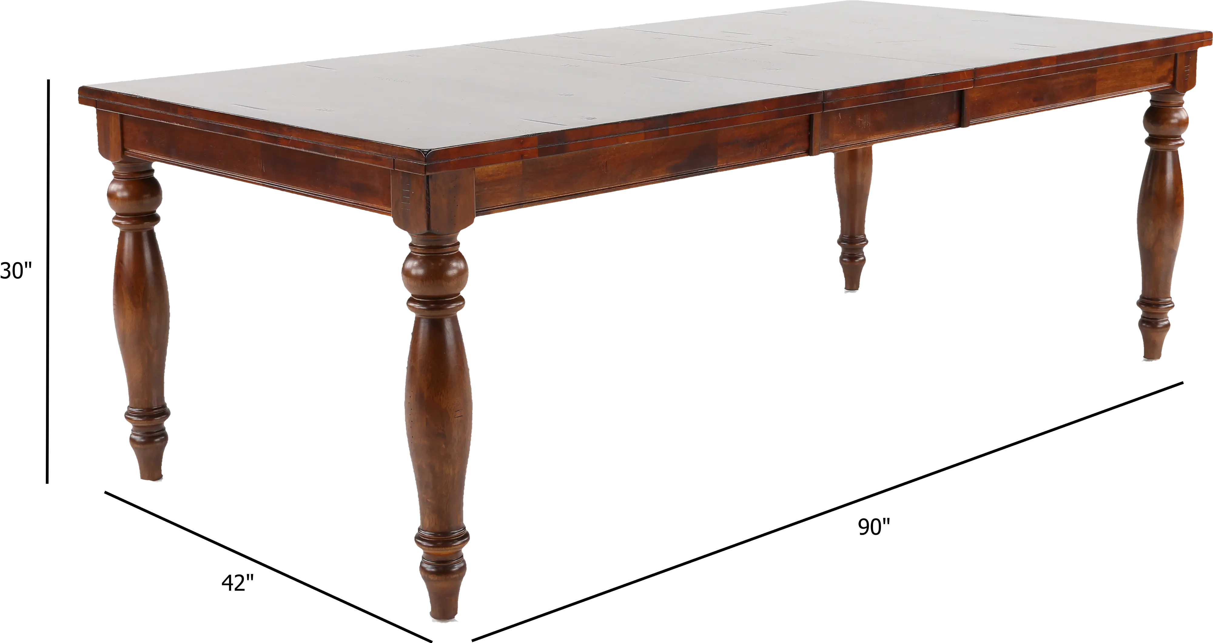 Dark Brown Dining Room Table - Kingston