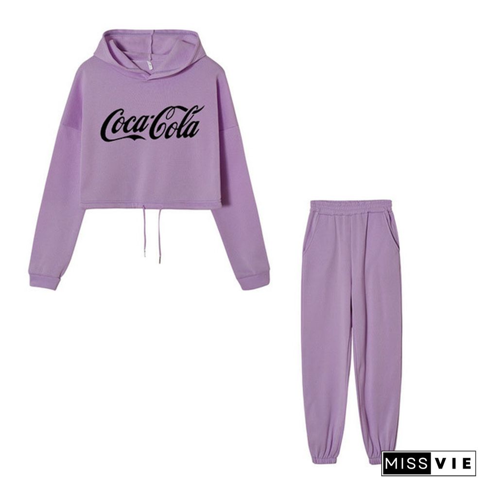 Woman New Fashion Tracksuit Set Sports Hoodies Suit Tops And Long Pants Sweatshirt Suits Sportwear