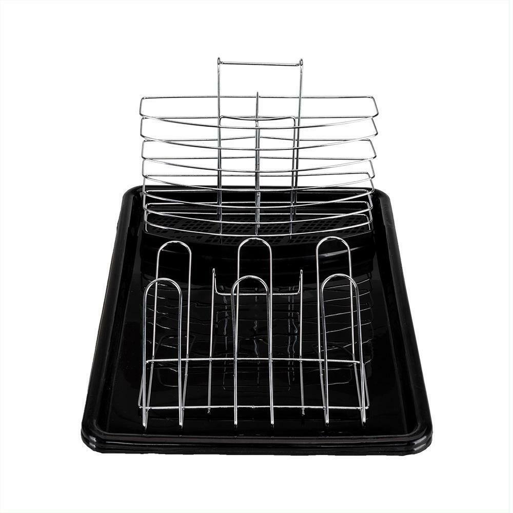 2 Tier Home Use Dish Drainer Drying Rack Kitchen Storage Stainless Steel Holders