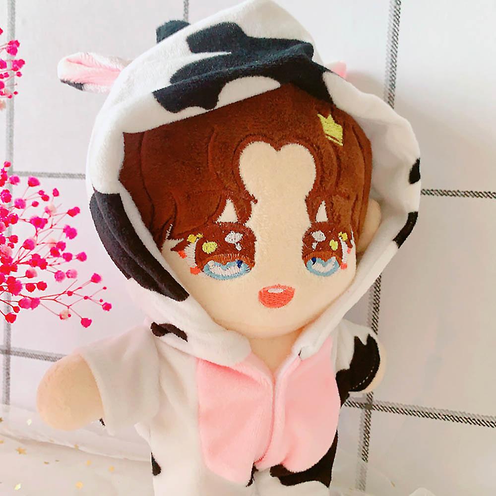 Cow Suit 20cm Plush Doll Clothes Bodysuit Canvas Shoes