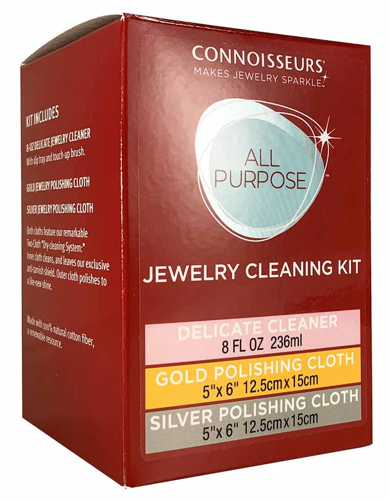 All-Purpose Jewelry Cleaning Kit, Cleans Gold and Silver Jewelry and All Gemstone s,3 Ct