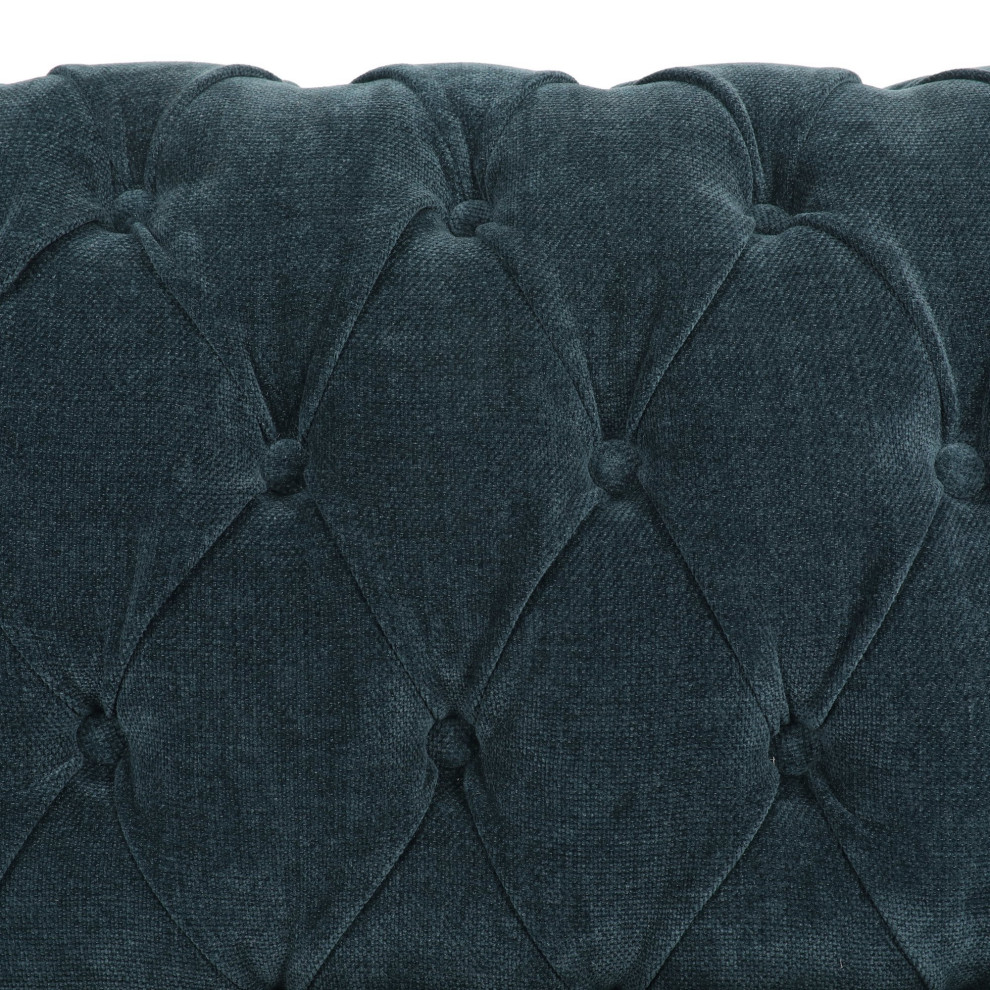 Chesterfield Sofa  Rolled Arms  ampDiamond Tufted Backrest   Traditional   Sofas   by Decorn  Houzz