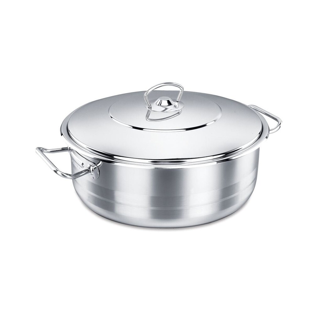 Korkmaz Classic 18/10 Stainless Steel Dutch Oven Covered Stockpot 7 Quart