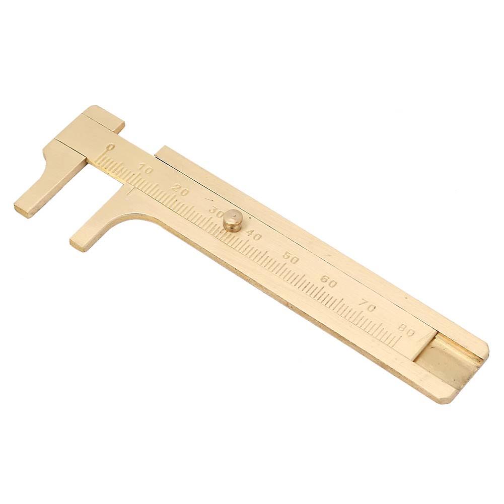 Measuring Tool Portable  Solid Copper Vernier Caliper 0-80mm Caliper Ruler For Archaeology