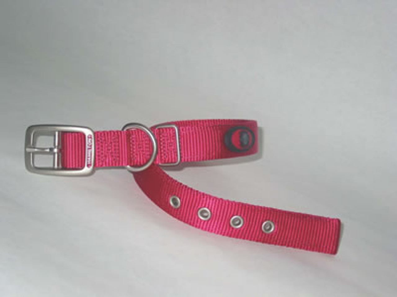 Hamilton Raspberry Double Thick Deluxe Nylon Dog Collar， 1