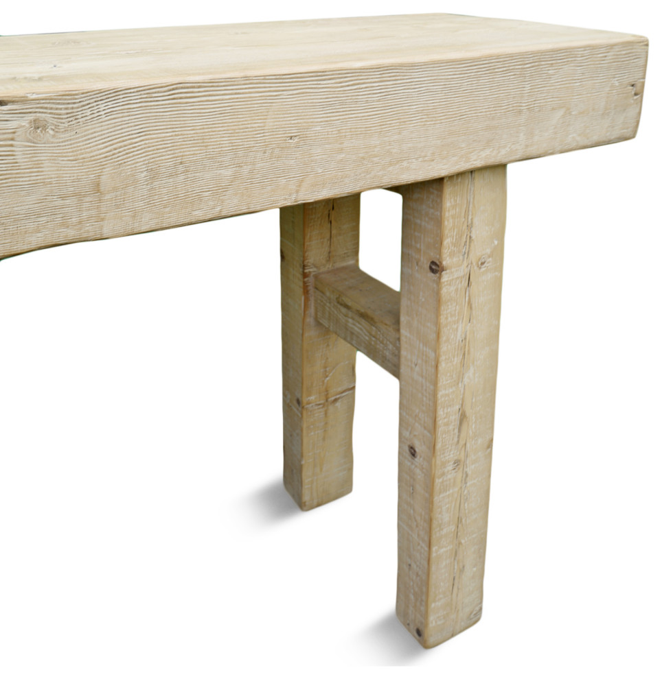 Hefty Bleached Farm Console Table   Farmhouse   Console Tables   by Design Mix Furniture  Houzz