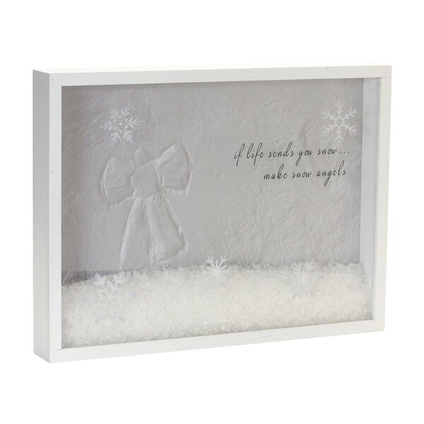 Snow Angel Shadow Box Table Top Christmas Decoration