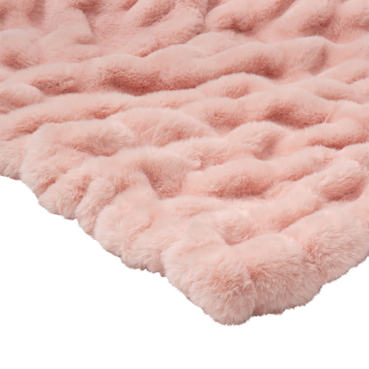 Dormify Angelina Ruched Faux Fur Throw Blanket