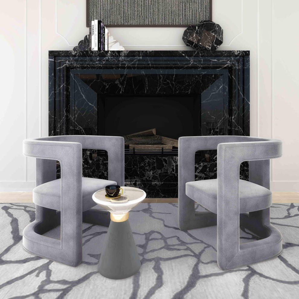 Aurora Side Table   Contemporary   Side Tables And End Tables   by TOV Furniture  Houzz