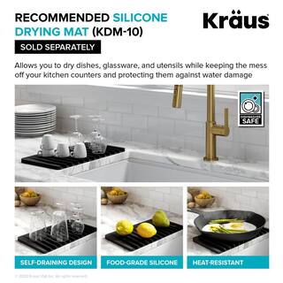 KRAUS Kore Workstation 32-inch Undermount 16 Gauge Single Bowl Stainless Steel Kitchen Sink with Accessories (Pack of 5) KWU110-32