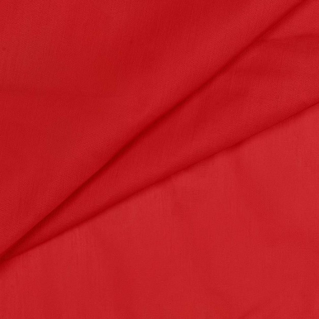 Rod Pocket High Quality Fabric Solid Color Window Balloon Valance 60 quot x15 quot Red