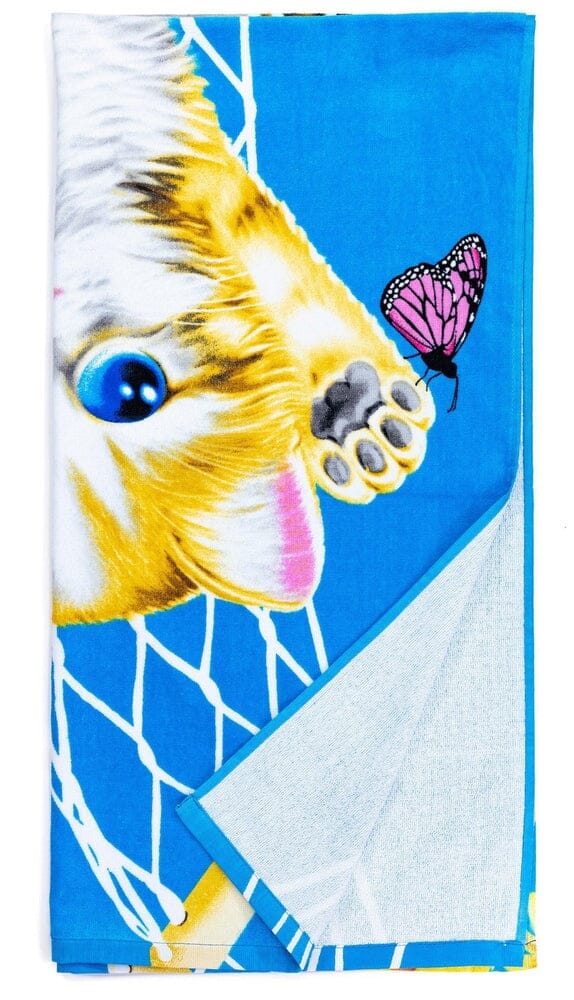 Kitten Cat Butterfly Super Soft Plush Cotton Beach Bath Pool Towel