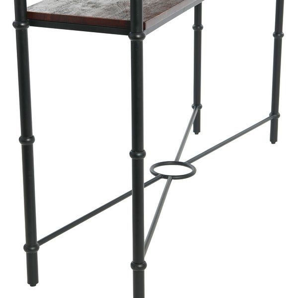 Saratoga Rustic Solid Wood and Iron Console Table