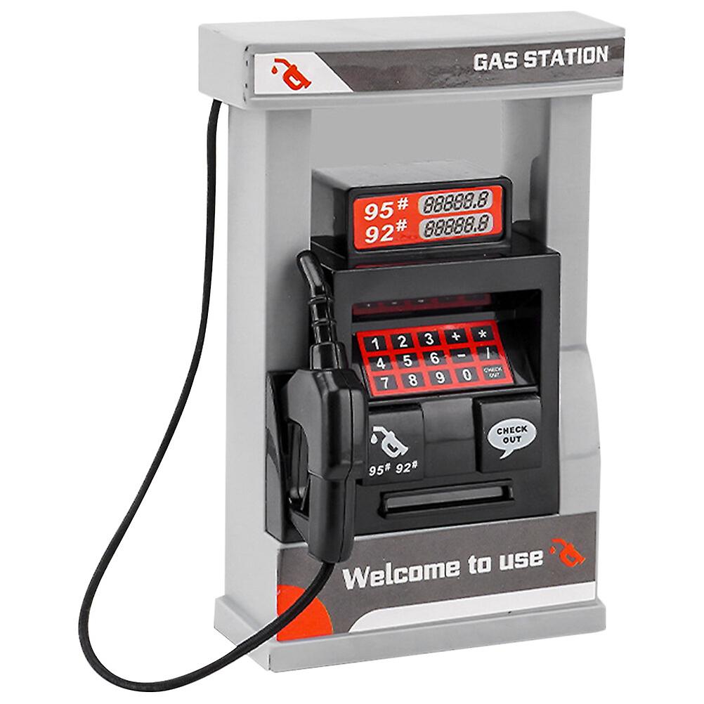 1 Set Of Simulation Gas Station Model Miniature Roadblocks Models Gas Station Toy