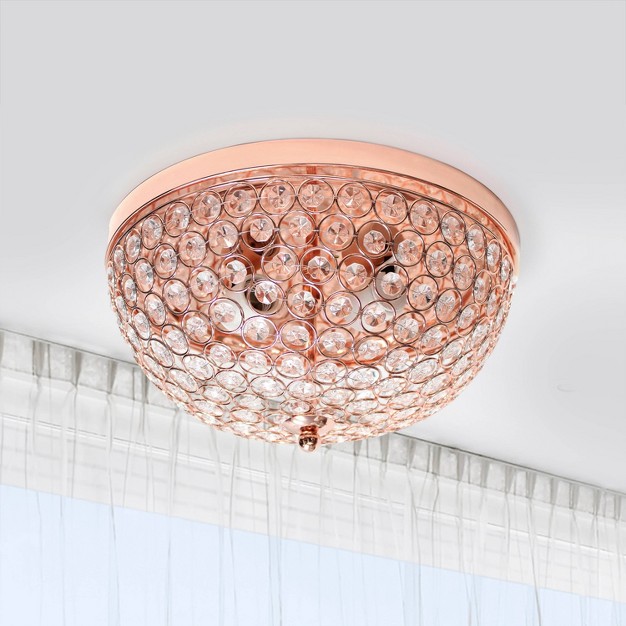 2 light Crystal Glam Ceiling Flush Mount Pendant Lalia Home