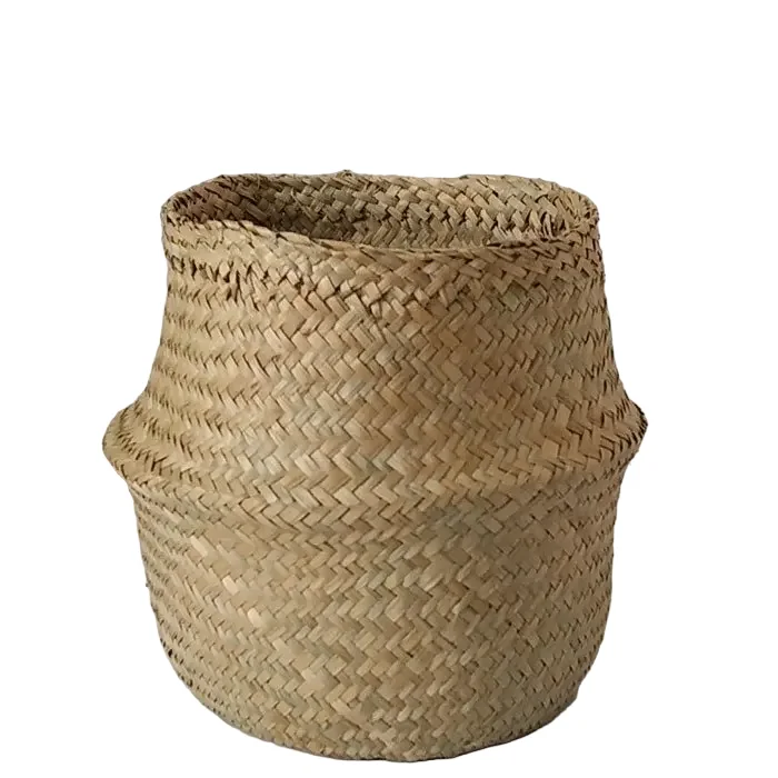 Vietnam wholesale handmade seagrass craft wicker home derco rattan houseware woven storage seagrass decorative planter