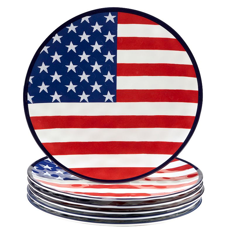 Certified International Stars and Stripes 6-pc. Dinner Plate Set