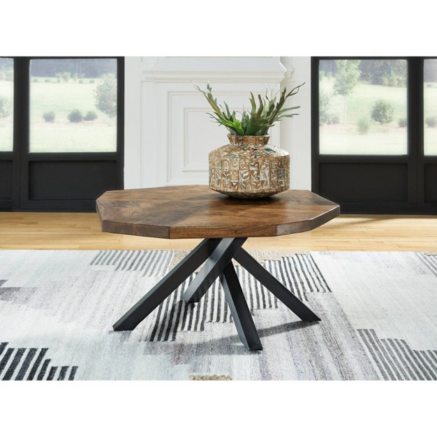 Haileeton Coffee Table Black gray brown beige Signature Design By Ashley