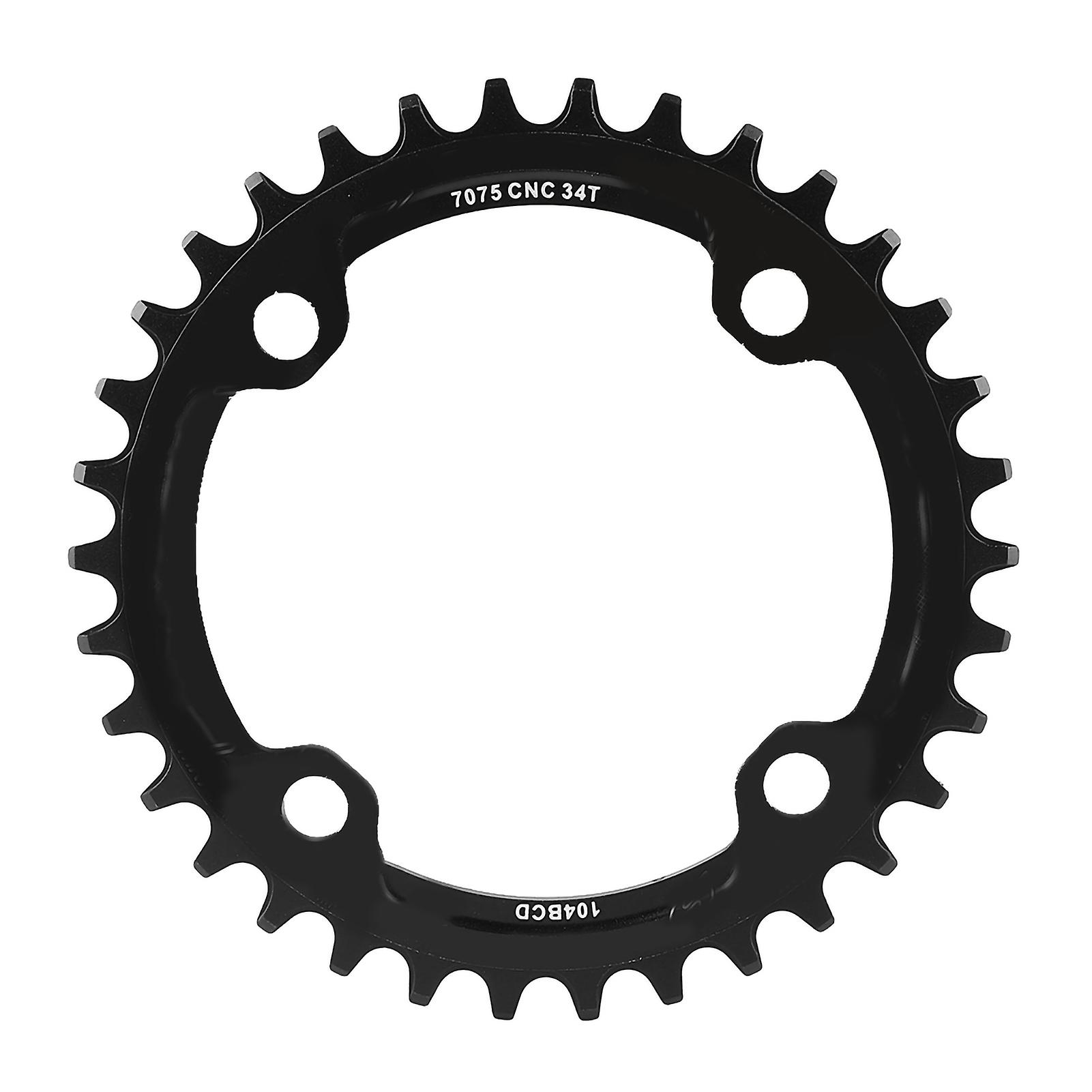 32/34/36/38t Bcd 104 Mountain Bike Steel Single Crank Chain Ring Repair Parts (black 34t)