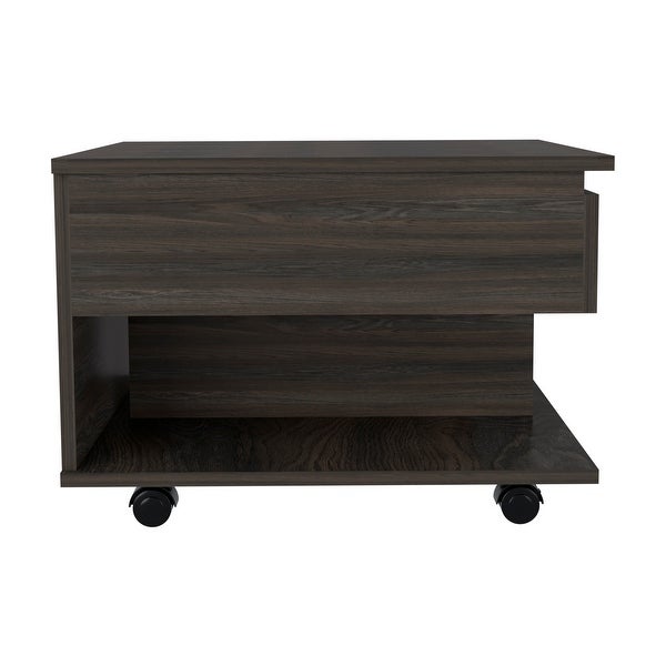 Lift Top Coffee Table with Casters and 1 Shelf for en， Bedroom， or Living Room， Easy Assemble