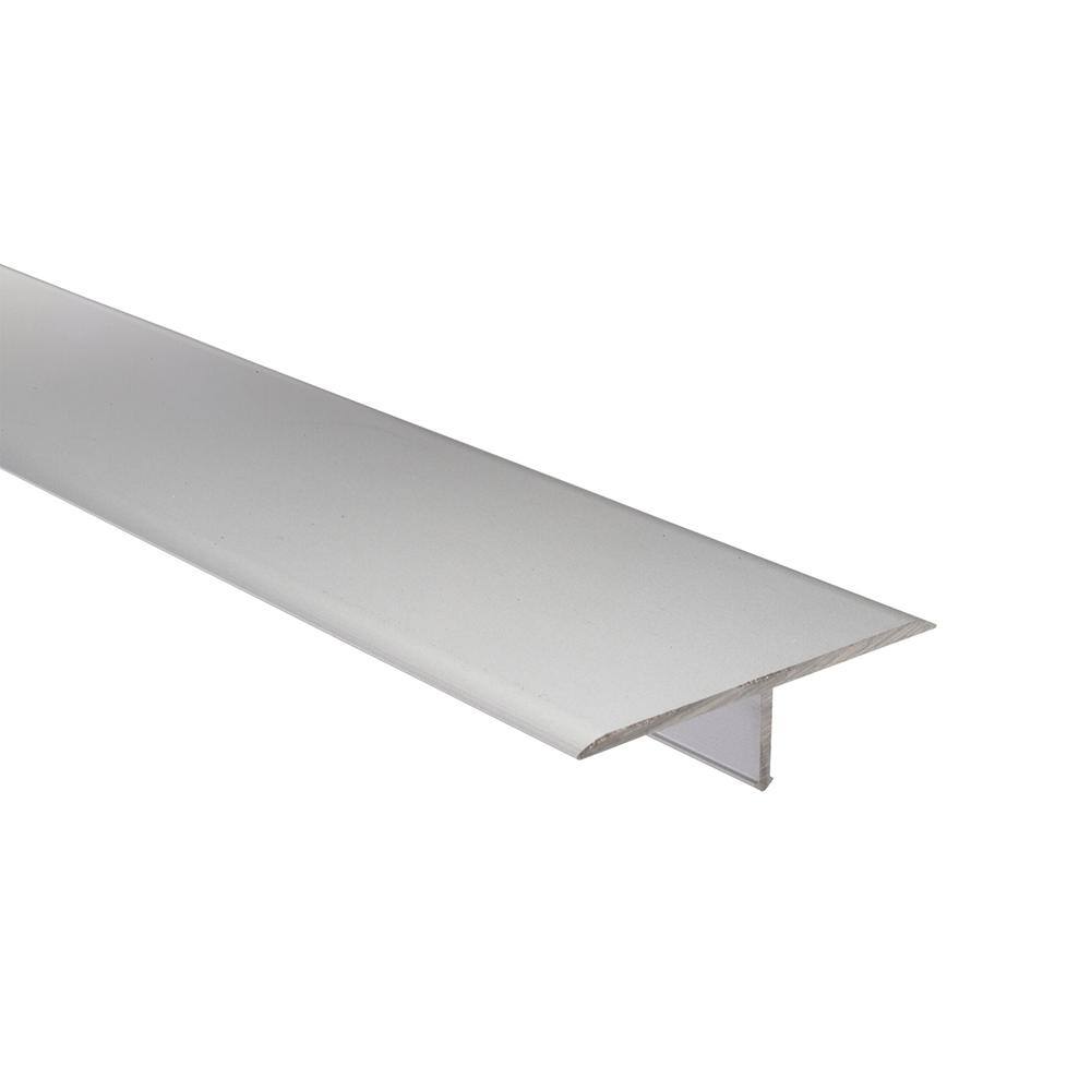 Emac Novosepara 4 Matt Silver 1 in. x 98-12 in. Aluminum Tile Edging Trim NR4131