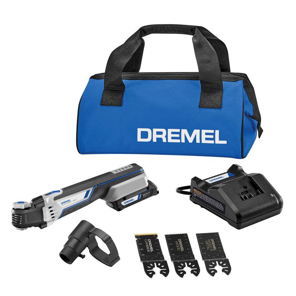 Dremel Multi-Max 20V Cordless Oscillating Multi-Tool Kit with 7-Piece Universal Multi-Tool Blade Kit No Adapter Needed MM20V-01+MM497U