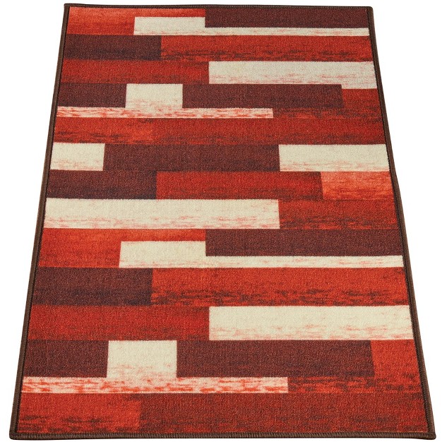 Collections Etc Patchwork Block Rug