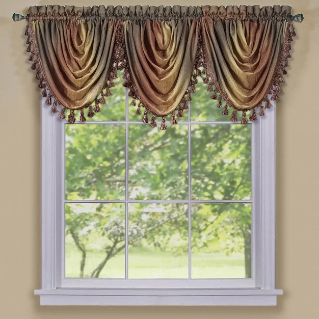 X 46 quot Elegant Solid Color Modern Fashion Scalloped Window Valance