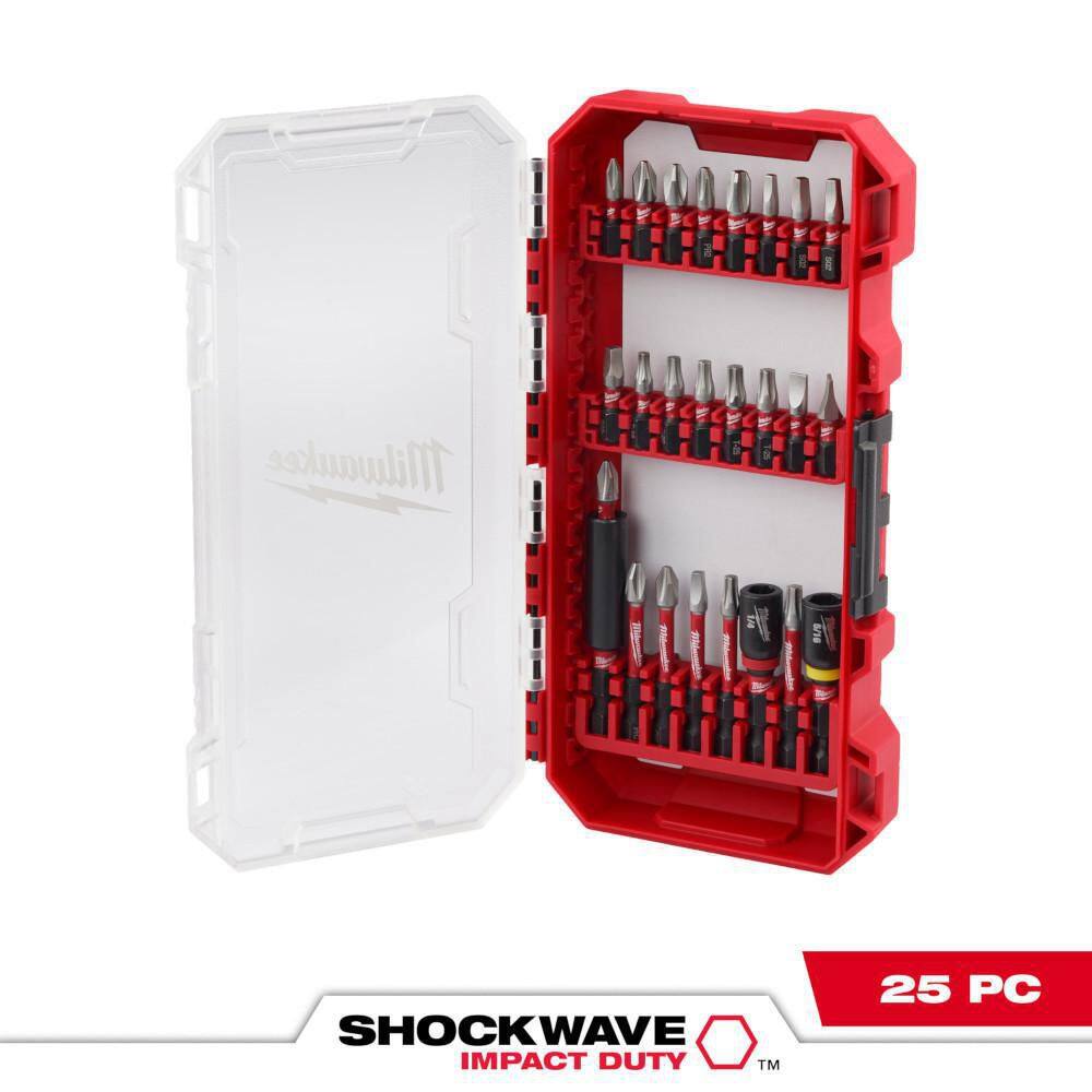 MW SHOCKWAVE Impact Duty Alloy Steel Screw Driver Bit Set (25-Piece) 48-32-4095