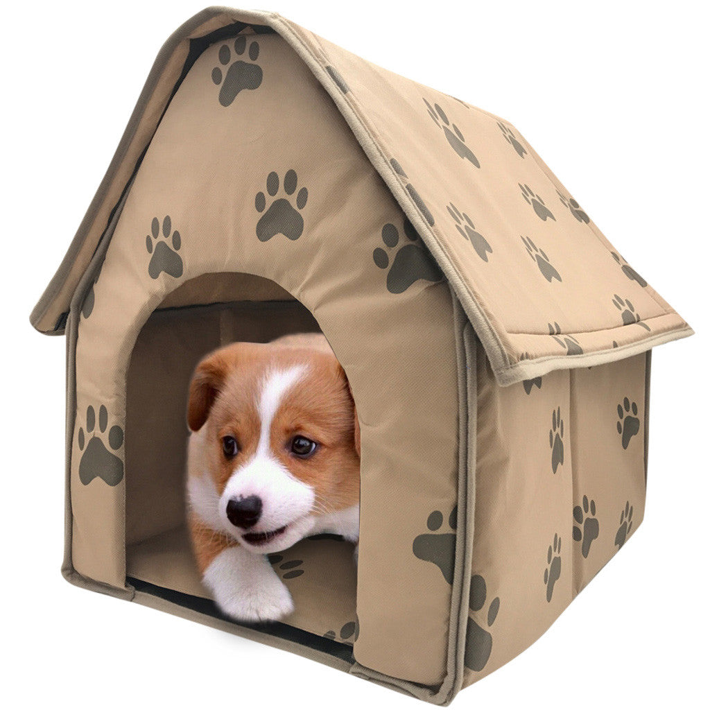 Foldable Dog House Small Footprint Pet Bed Tent Cat Kennel Indoor Portable Trave