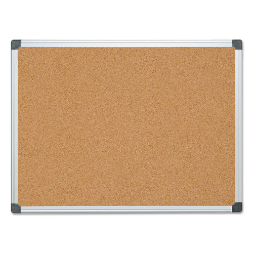 MasterVision Value Cork Bulletin Board with Aluminum Frame， 36 x 48， Natural (CA051170)