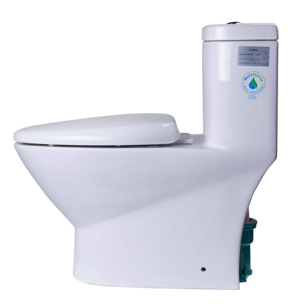 EAGO 1Piece 1116 GPF Dual Flush Elongated Toilet in White