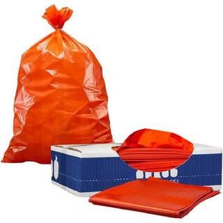 Plasticplace 32-33 Gal. Orange Trash Bags (Case of 100) W33RNG15