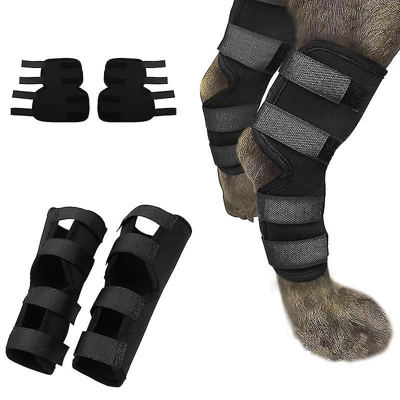 Pet Knee Pads Dog Support Orthosis Protector Soft For Leg Hock Joint Wrap，prevents Leg Injuries Sprains Arthritis