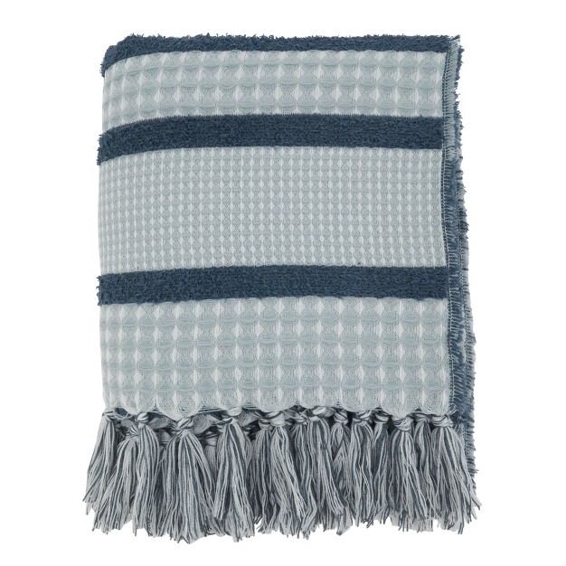 Saro Lifestyle Waffle Weave Reversible Throw Blanket