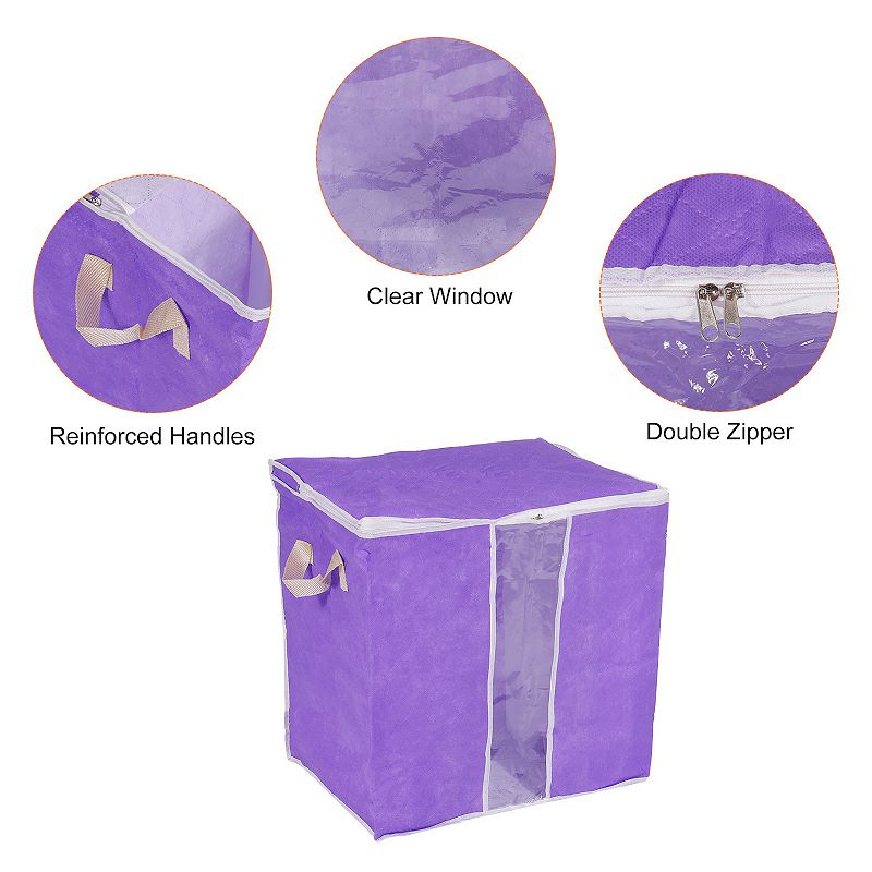 Clothes Storage Bag Foldable Storage Bin Closet Organizer， 3pcs