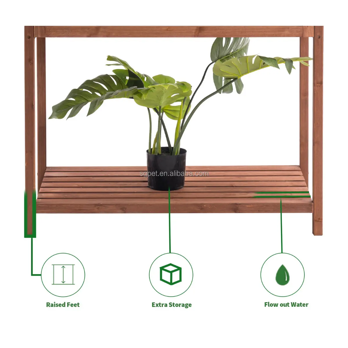 Ducati Monstertable Wood Outdoor Indoor Use Brown Garden Greenhouses Mini Green House Nature Pressure Treated Wood Type