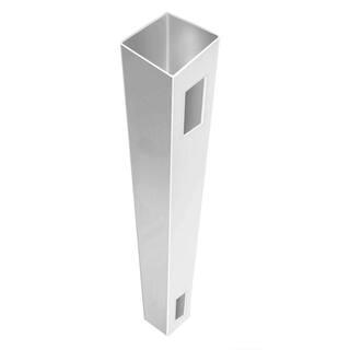 Barrette Outdoor Living 5 in. x 5 in. x 7 ft. White Vinyl Fence EndGate Post 73012188