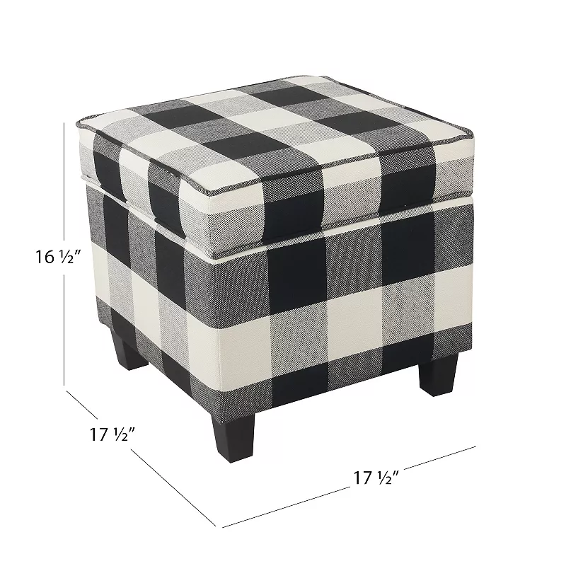 HomePop Cole Classics Square Storage Ottoman