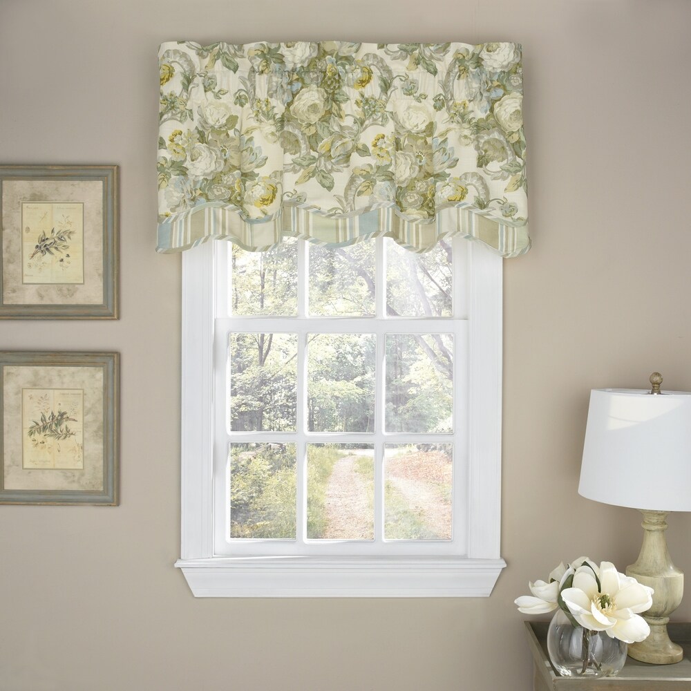 Waverly Spring Bling Window Pieced Scalloped Valance   52x18