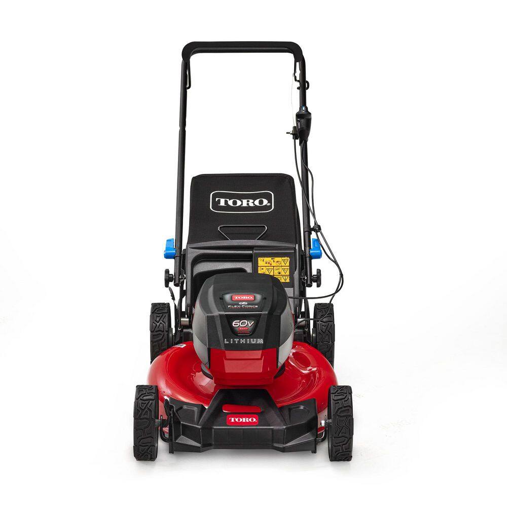 Toro 21in. Recycler SmartStow 60-Volt Lithium-Ion Brushless Cordless Battery Walk Behind Push Mower - 4.0 Ah Battery Charger 21323